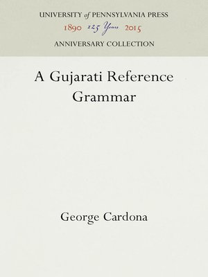 cover image of A Gujarati Reference Grammar